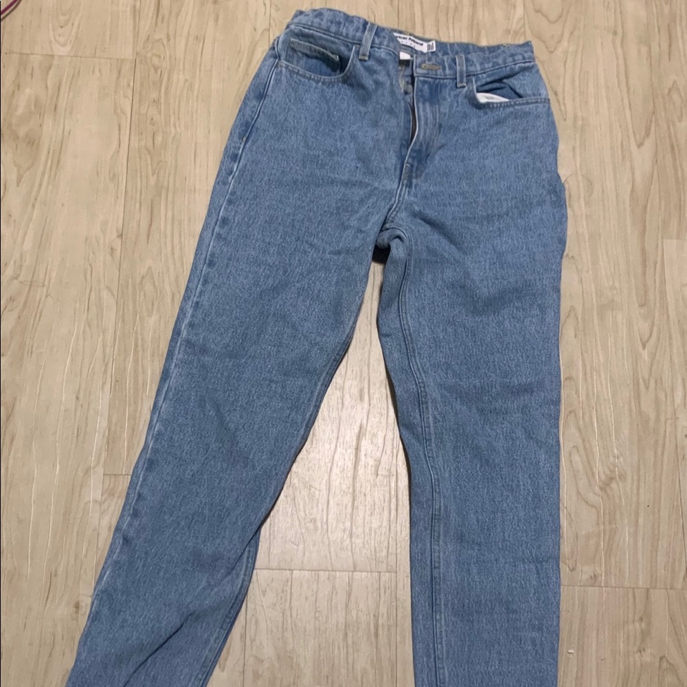American Apparel Light Denim High Waisted Jeans